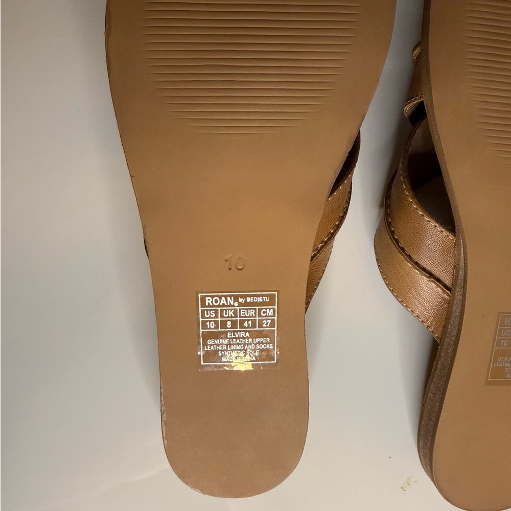 NIB Roan by Bed Stu Leather Slide Sandals - Picture 5 of 7